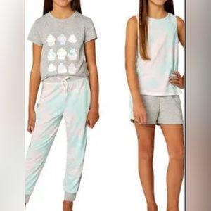 BCBG Girls sleep set 4-piece size-10-12 Medium NWT in Light heather gray